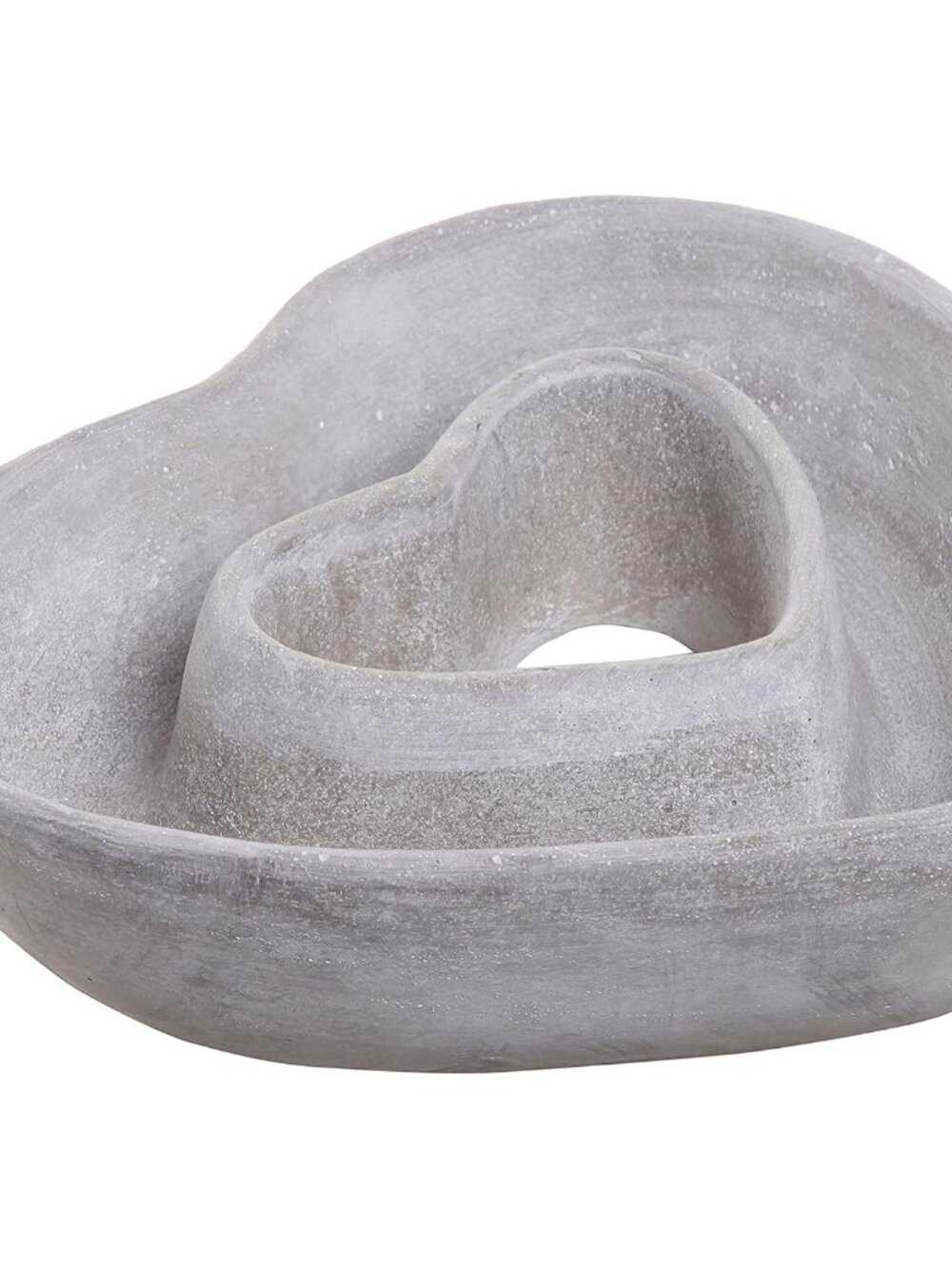 Gray Cement Succulent Plant Pot with Drainage Hole, Heart Shaped, for Indoor Pla - Picture 4 of 6
